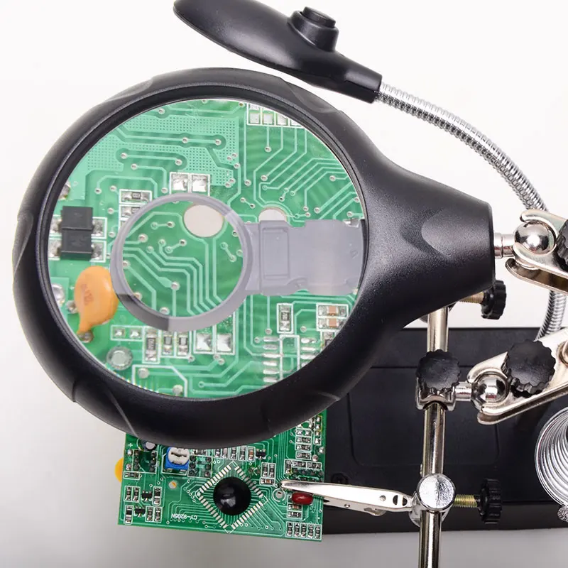 Светодиодный увеличитель Multipower Helping Hand с зажимами для припоя подставка ювелирных