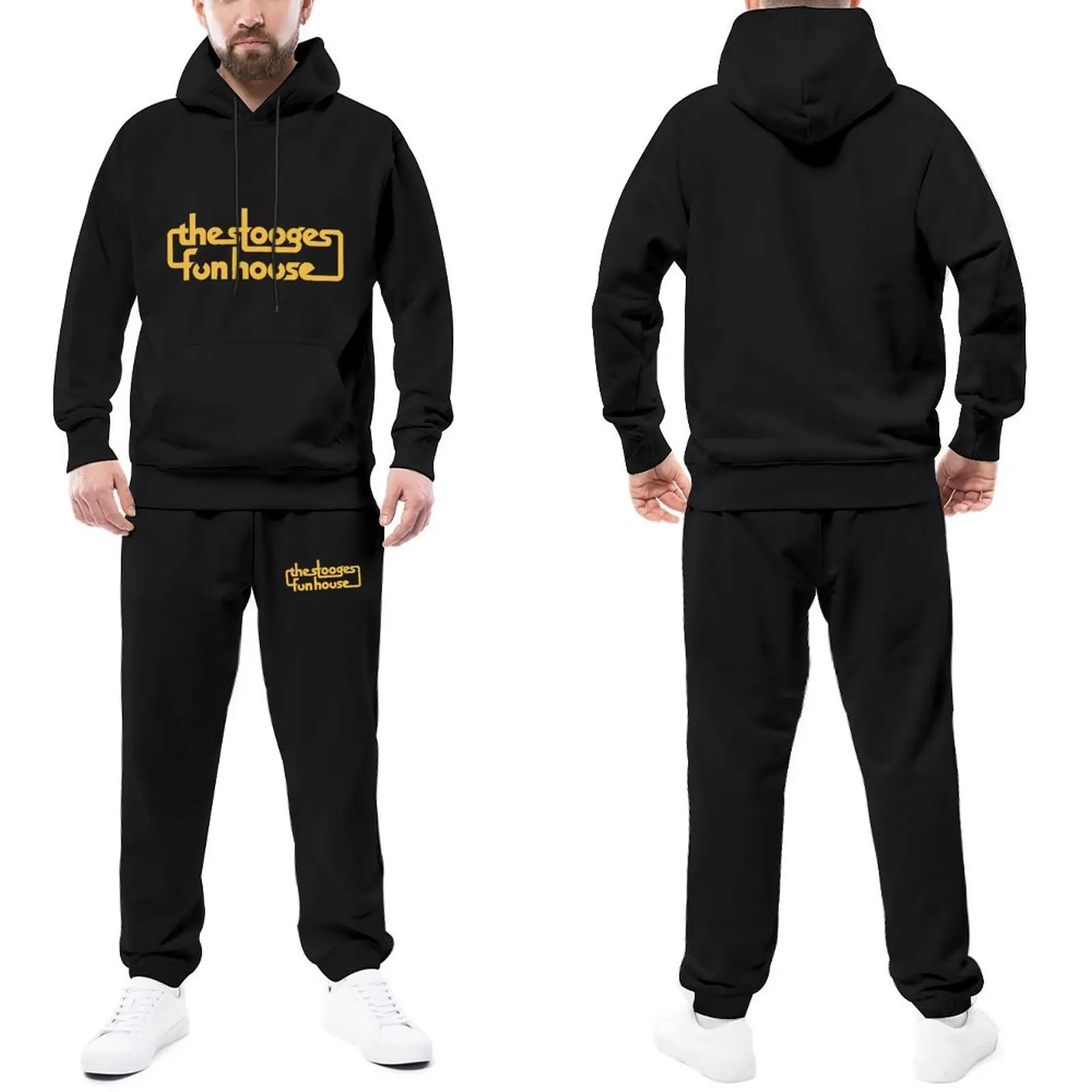 

Iggy Pop Tracksuit Set Stooges Fun House Shirt Style Sweatsuits Male Sweatpants And Hoodie Set Spring