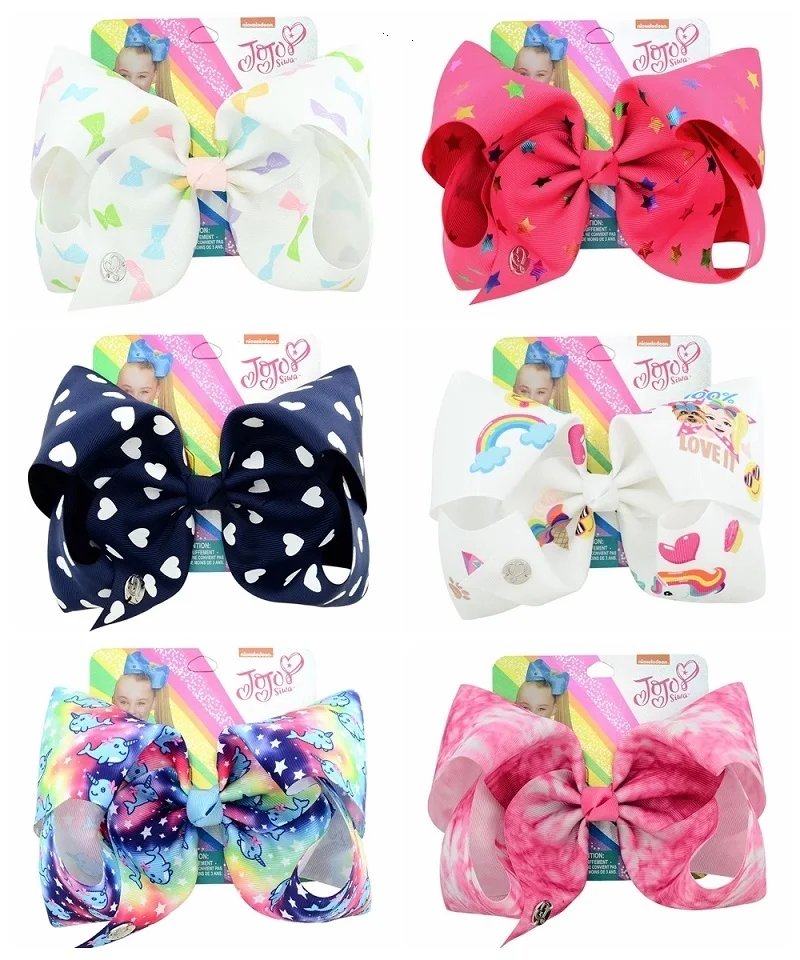 

wholesale JOJO Siwa Colorful Rainbow Star Hair Bows With Clip Kids Girls Boutique Hair Clip Hairgrips Headwear Hair Accessories
