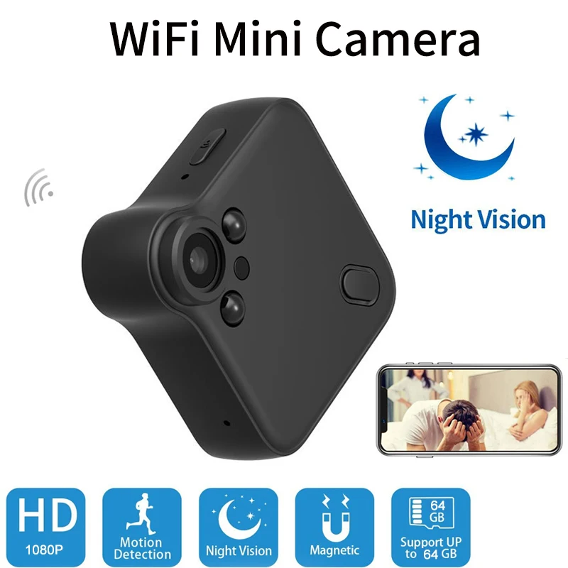Mini Kamera Drahtlose HD 1080P IP WIFI P2P Tragbare Webcam Motion Sensor Bike Körper Micro DV DVR Magnetische Clip voice Recorder