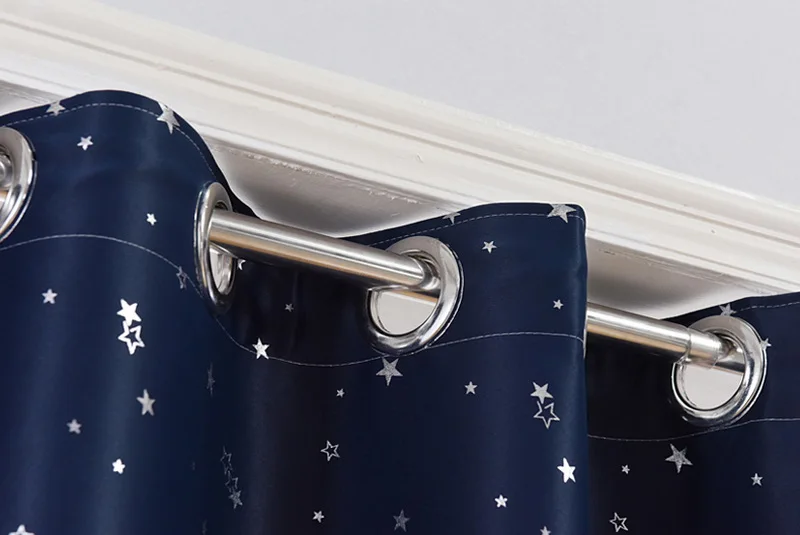 Star Pattern Thermal Door Curtains Blackout Cloth Curtain Grommet Top 5 Colors for Bathroom Kitchen Bedroom Door Balcony DW1233