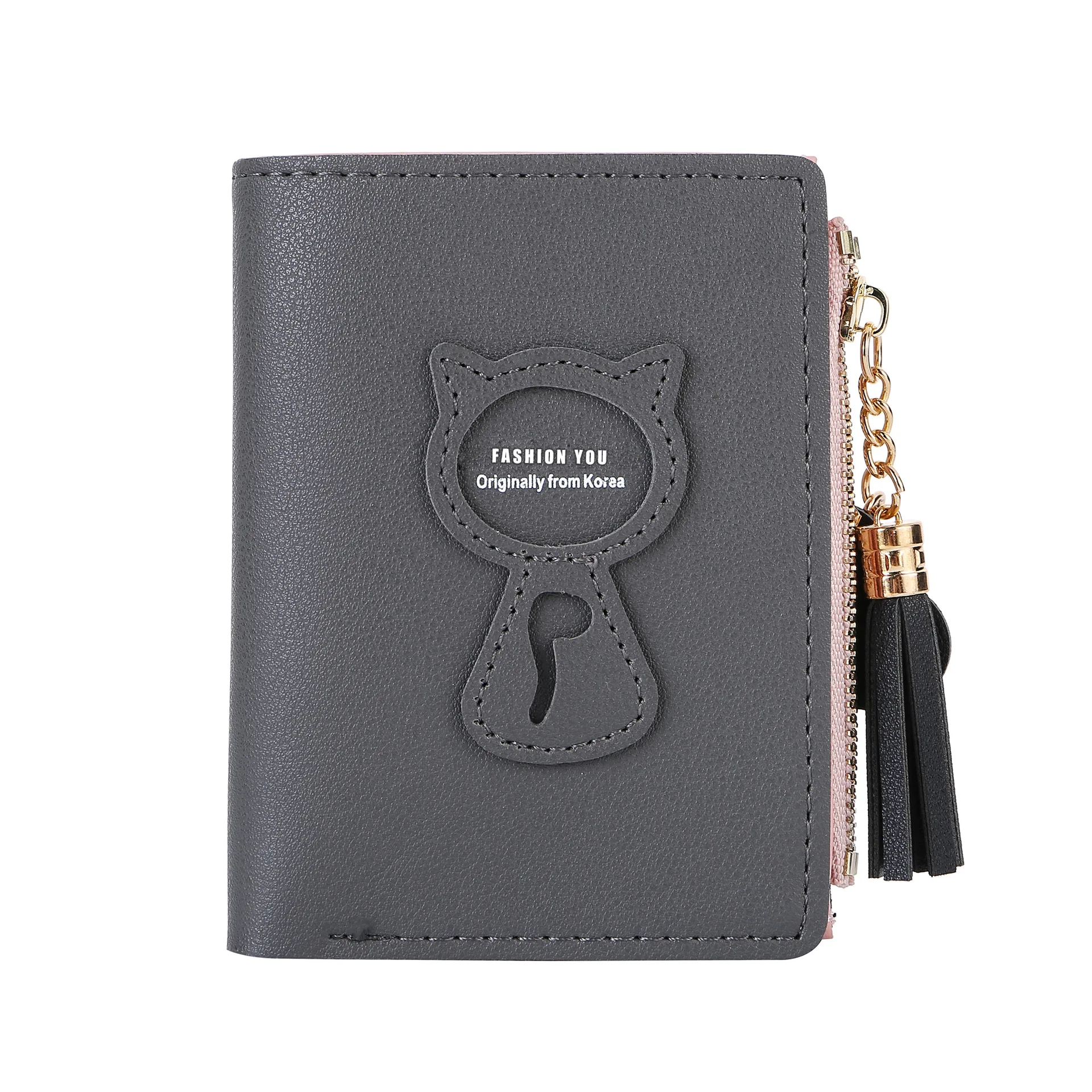 Женский новый модный короткий мультяшный милый кошелек из искусственной кожи с