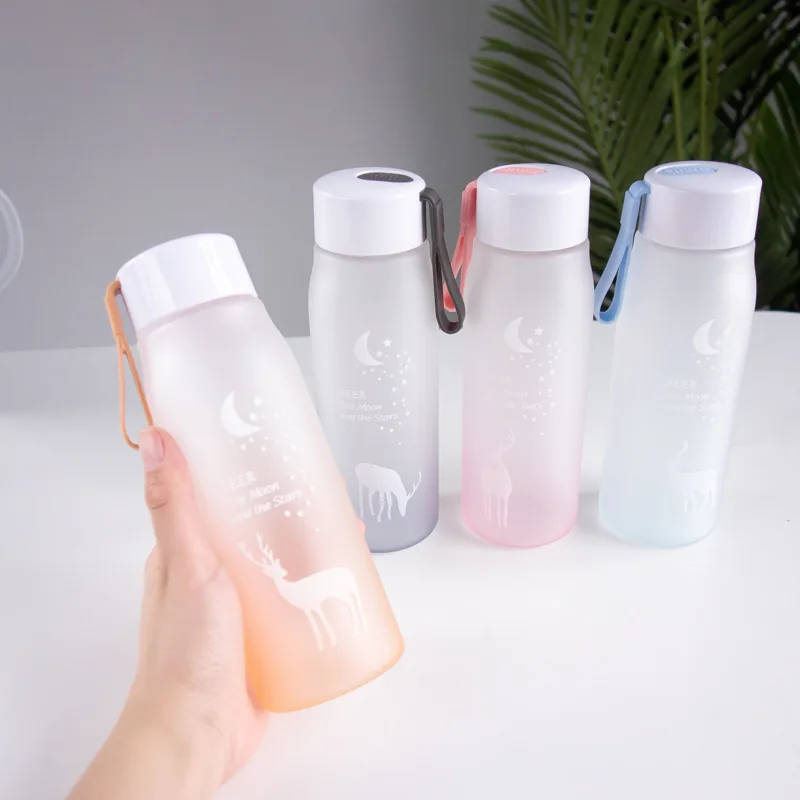 

560ml Water Bottle Leak Proof for Girl Biking Travel Portable Water Bottles Plastic H1177