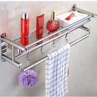 304 steel storage holder durable wall mounted rack bath towel kitchen bathroom thicken hanger single rod multifunction organize