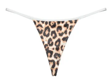 Coffee Leopard S-XL, женские хлопковые стринги, трусики-стринги, тонкий пояс, бикини, бесшовные стринги для женщин, с Т-образной застежкой, танга, Calcinha - Цвет: Coffee Leopard
