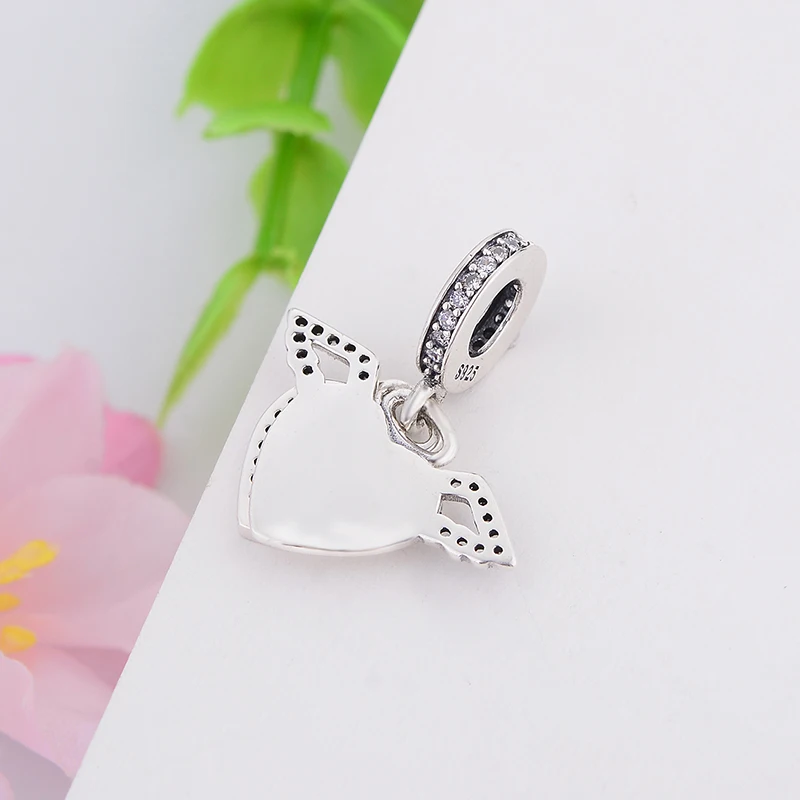 Новое поступление 100% 925 Серебряные Крылья Ангела летающие циркониевые бусины