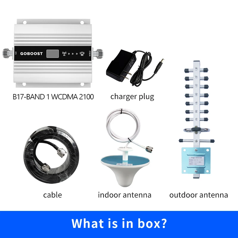 GOBOOST 3G WCDMA усилитель сигнала Комплект 2100 МГц полоса 1 клеточном мобильный телефон
