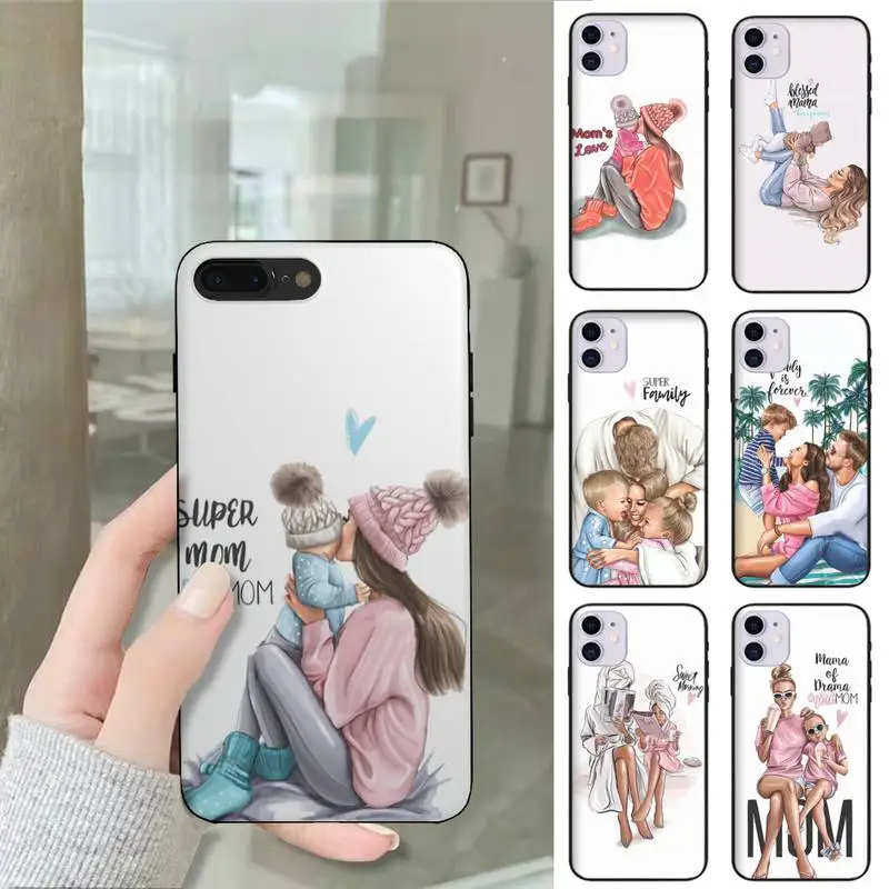 

Girl Super Mom Baby Accessories Phone Case For HUAWEI P10 P20 P30 P40 Mate 30 40 Lite Pro Fundas Shell Cover