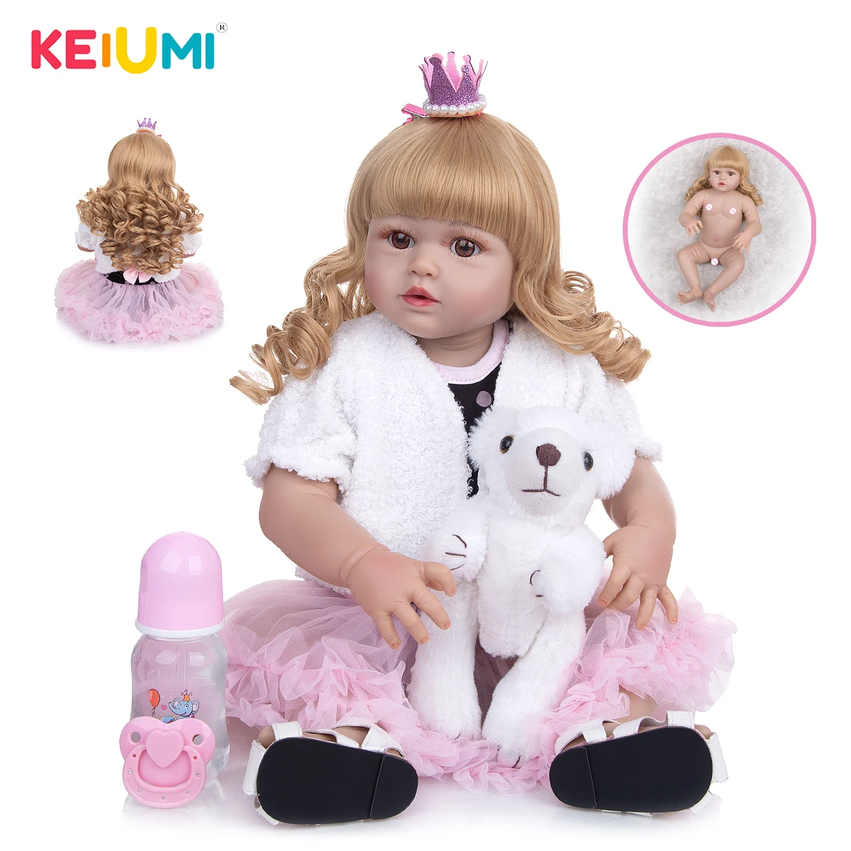Кукла-реборн KEIUMI виниловая длиной 57 см | Игрушки и хобби