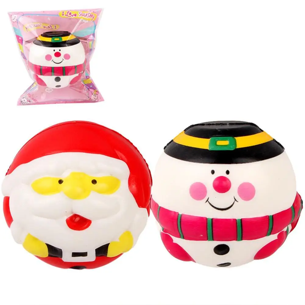 6 см PU Санта-Клаус/Снеговик мяч Squishies медленно поднимающиеся игрушки кукла