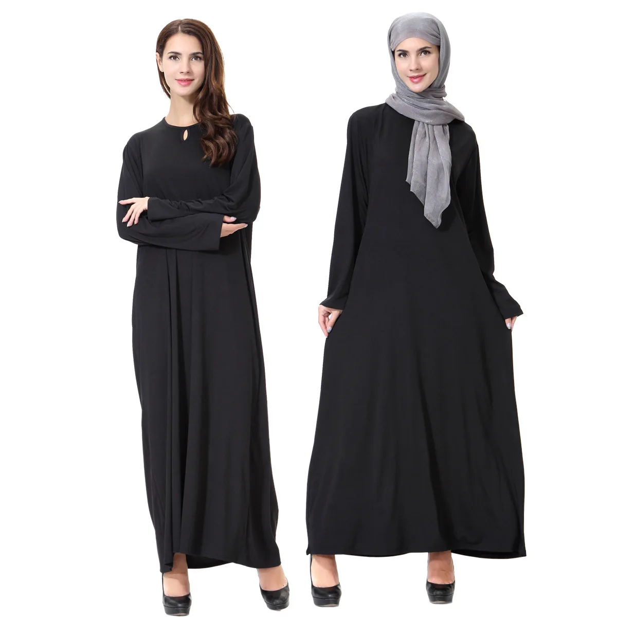 Рамадан, мусульманское платье-абайя, женское черное свободное Макси-платье Дубаи, хиджаб, платье, турецкий марокканский кафтан, туника, моли...