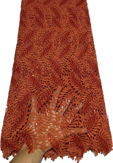 Пурпурный африканский гипюр кружевная ткань с блестками 2020 Высококачественная