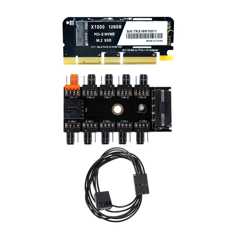 1 шт. IDE/SATA Molex 10 способ PWM охлаждающий вентилятор концентратор 12V 4 контактный