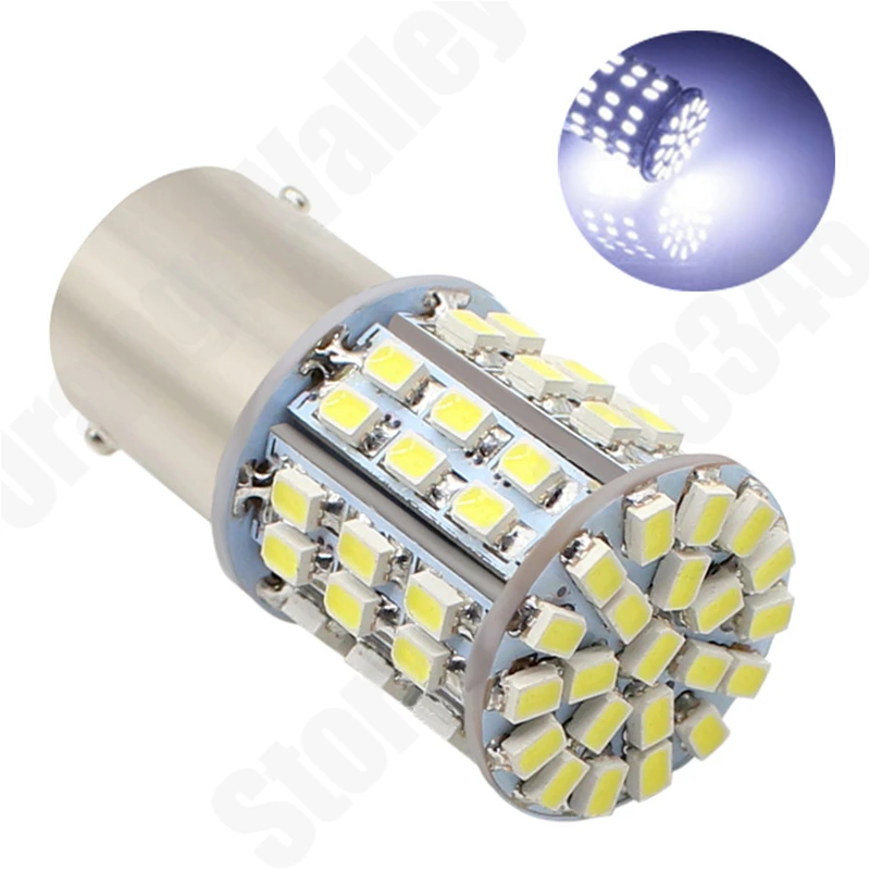 10 шт. супер яркие P21W 1156 BA15S 64 SMD светодиодный 1206 Автомобильные стоп сигналы