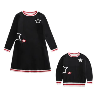 Детские вязаные платья, детские свитера, трикотажная одежда для мальчиков, джемпер, детский пуловер для девочек, платье-свитер, наряды, джемпер, Рождественская одежда