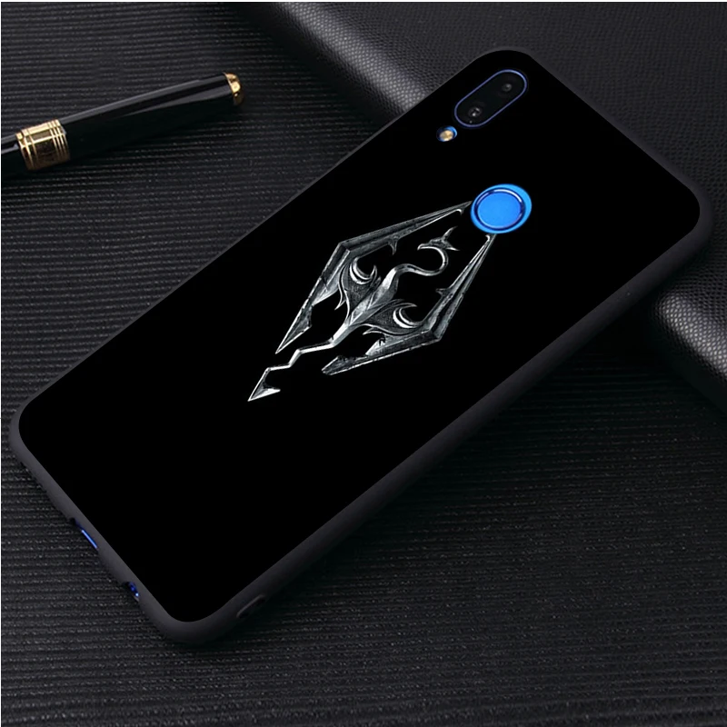 Чехол для телефона с логотипом skyrim черный силиконовый чехол honor 30 20 Pro 8 8X 9 10 Lite Mate |