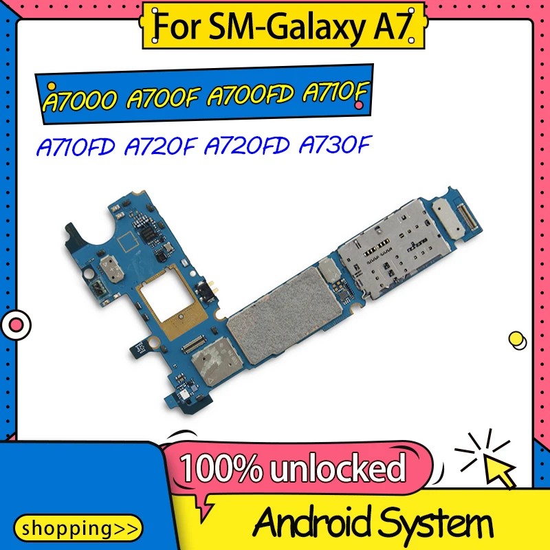 Разблокированная материнская плата для Samsung Galaxy A7 A7000 A700F A700FD A710F/FD A720F A720FD A730F