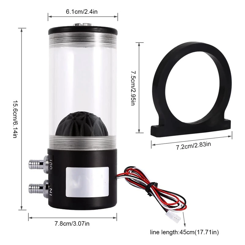 500L/H DC12V 10W CPU Cooling Heat Exchanger Water Pump Tank CO2 Cooler | Компьютеры и офис