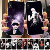 fhnblj jujutsu kaisen anime phone case for iphone 8 7 6 6s plus x 5s se 2020 xr 11 12 pro xs max