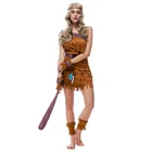 Женский костюм принцессы племени индейцев с кисточками, костюм для Хэллоуина индейцев, диких лесов, охотника, косплей-униформа