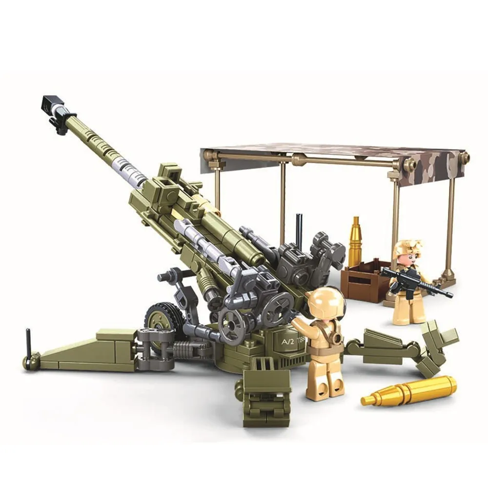 

2 мировая война 2 мировая война армейский Солдат модель M777 ультралегкое поле артиллерия строительные блоки кирпичи детские игрушки