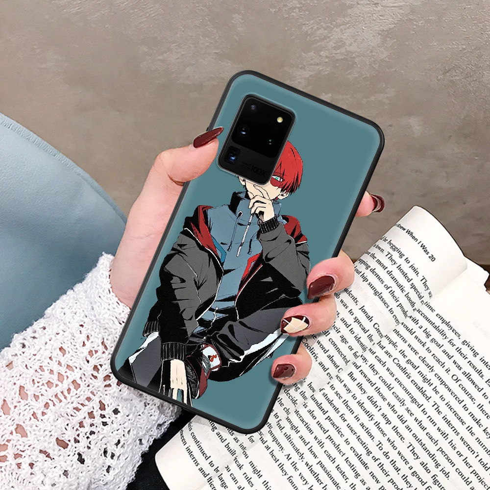 

Anime Shoto Todoroki Phone Case For Samsung Galaxy Note S 8 9 10 20 Plus E Lite Uitra black Shell Silicone Coque Tpu Hoesjes