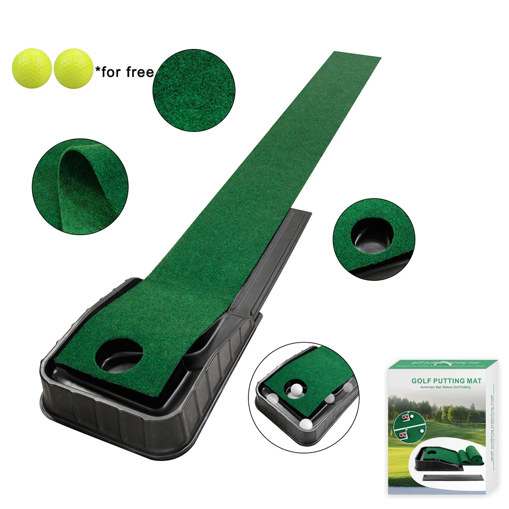 Putting Green 7.33ft*1ft Golf Putting Trainer Mini Golf Mat 
