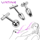 VATINE электрошоковые Металлические анальные шарики для массажа простаты, анальная пробка для точки G, вагинальные товары для взрослых, секс-игрушки для женщин
