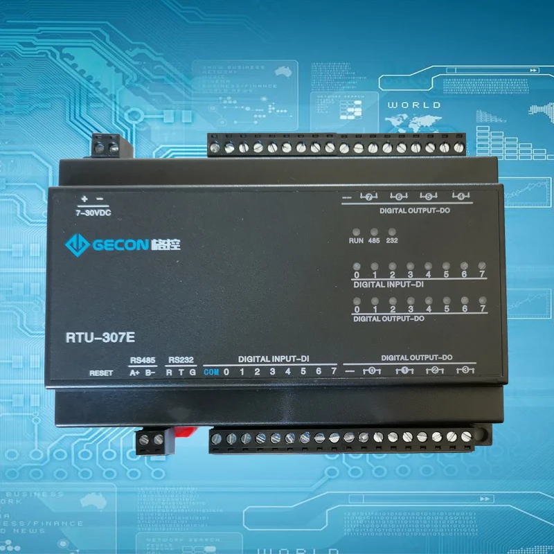 Комбинированная система управления 8DI8DO протокол Modbus RTU последовательный порт RS485