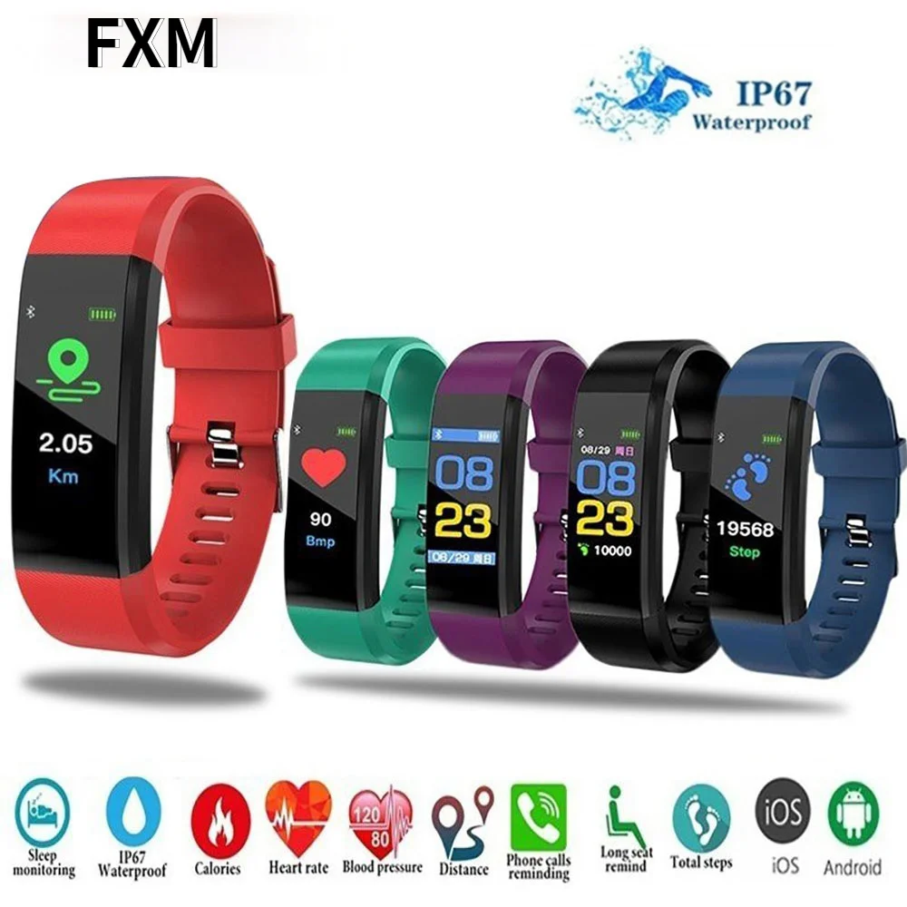 

Men's And Women's Smart Digital Watch Bracelet Heart Rate Blood Pressure Men Smart watches android Fitness Tracker WristBand