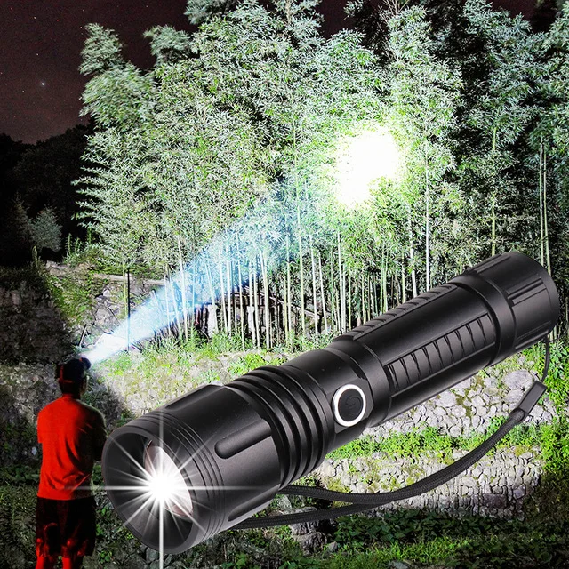 Мощсветильник фонарик 18650 лм XLamp XHP70.2 светодиодный фонарь с фокусировкой 5 режимов