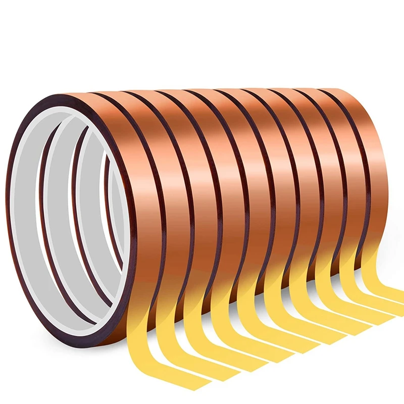 

10 Rolls Of Heat-Resistant Tape For Sublimation,10Mmx33m Of Hot Pressing Tape, Bonding Vinyl Without Residue,Soldering