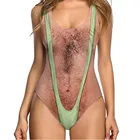 Сексуальные женские Слитные купальники с 3D-принтом, модные женские купальники с забавным принтом, купальники, лето 2021