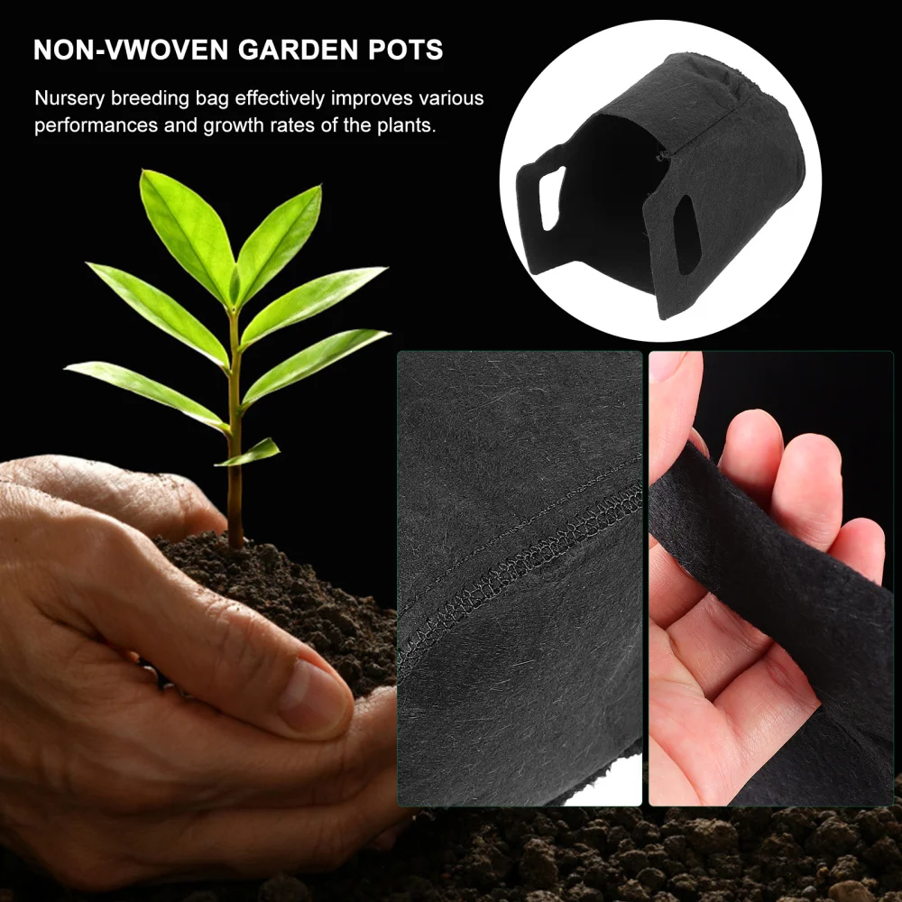 

5pcs Nonwoven Gardening Flower Pot Plant Flower Grow Bag breathable Nursery Bags