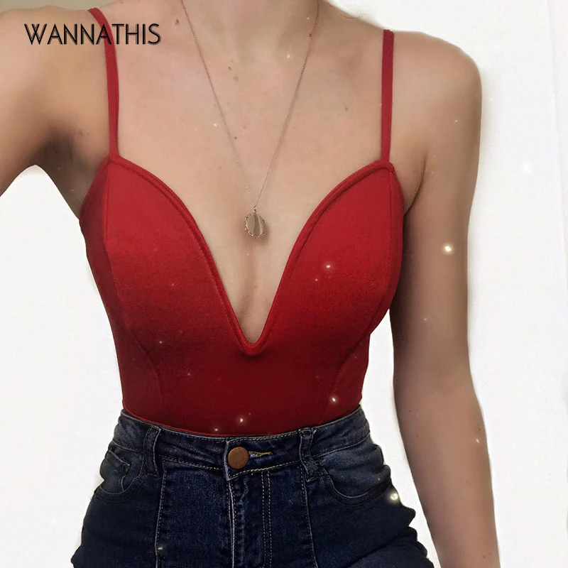 Женское боди с глубоким V образным вырезом на бретелях|Боди| |