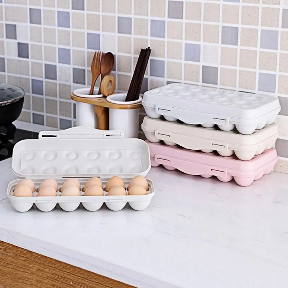 

Hot Sales! 12Grids/18Grids Egg Box Temperature Resistant Large Capacity Shockproof Household Egg Fresh Storage Box with Lid