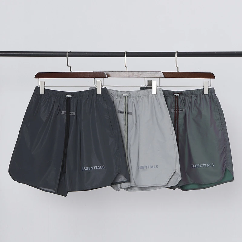 KANYE WEST High Street Tide ESSENTIALS Oversized Dazzling Men's Pants Women's Justin Bieber Trend Hip Hop Casual Shorts | Мужская
