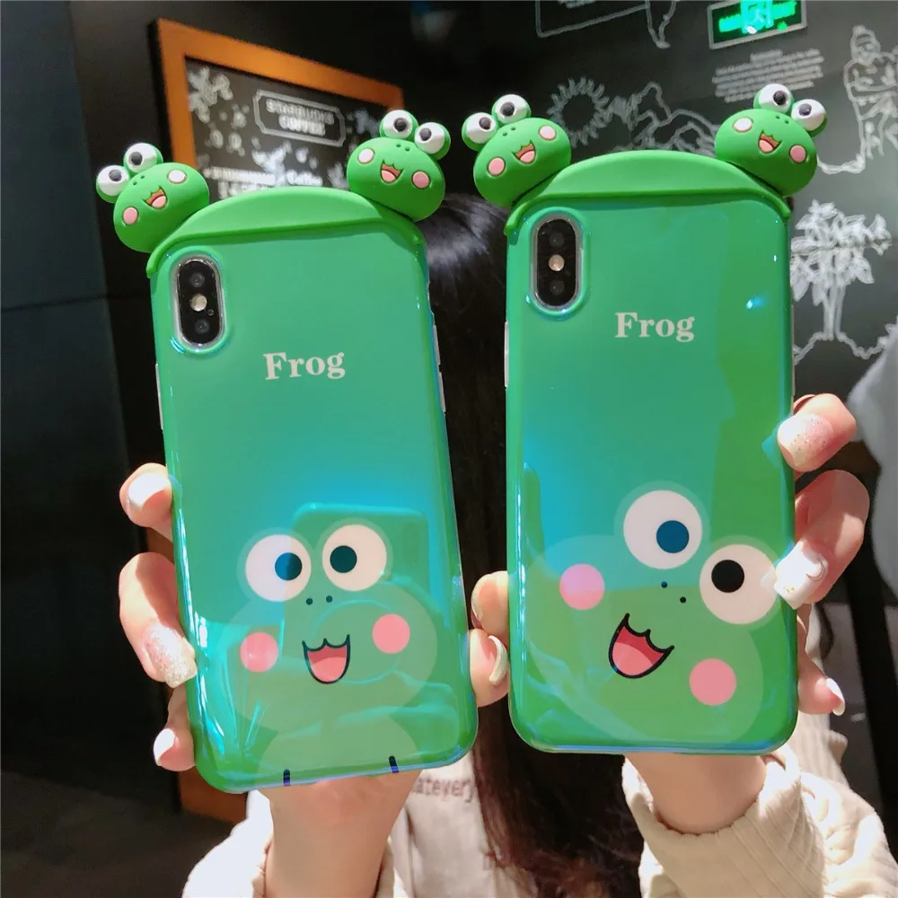 Для iPhone 11 Pro MAX футболка с рисунками из мультфильма «Улица Сезам», жабы, кролика, Розовая пантера синий свет IMD чехол для iPhone Xs XR Xs Max X 6 6s7 8 Plus