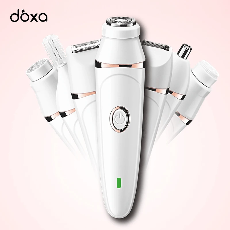 7 в 1 Электрический триммер для бровей USB Перезаряжаемый удаления волос Женская