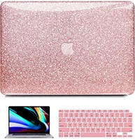 glitter glossy plastic hard case keyboard cover screen for macbook air 13 2020 2019 a2337 m1 a2179 a1932 retina touch id