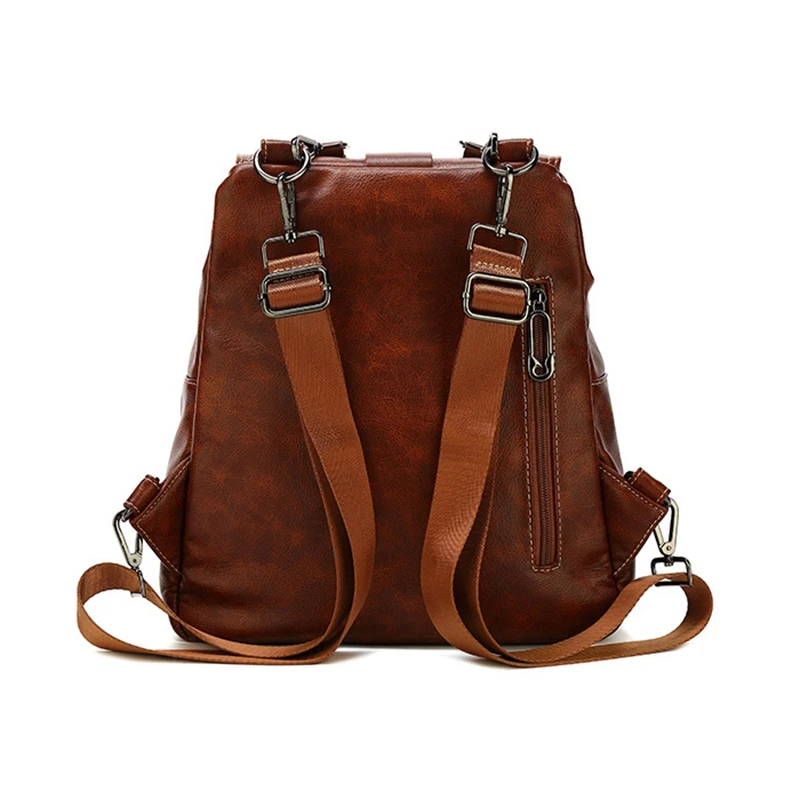 

Women's Backpack Fashion Wild Soft Leather Leisure Travel Bag Multifunction Small Bagpack