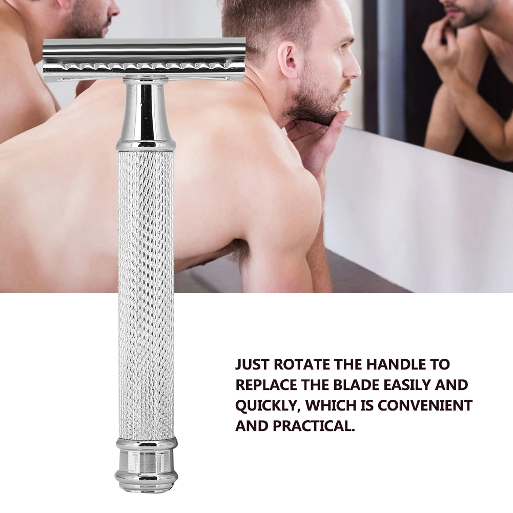 Классический ручной бритва с двойным лезвием Для Мужчин's Безопасность в