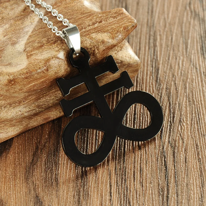 Черный золотой крест Sigil Of Lucifer кулон подойдет в качестве подарка как для мужчин