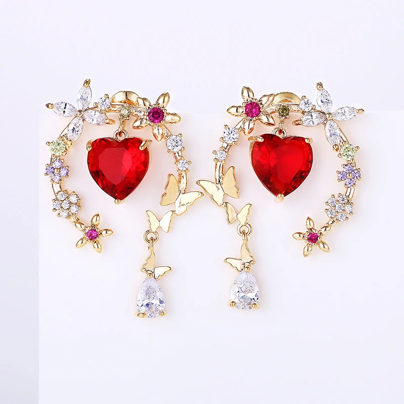 Серьги гвоздики с кристаллами циркония для женщин|Серьги-гвоздики| |