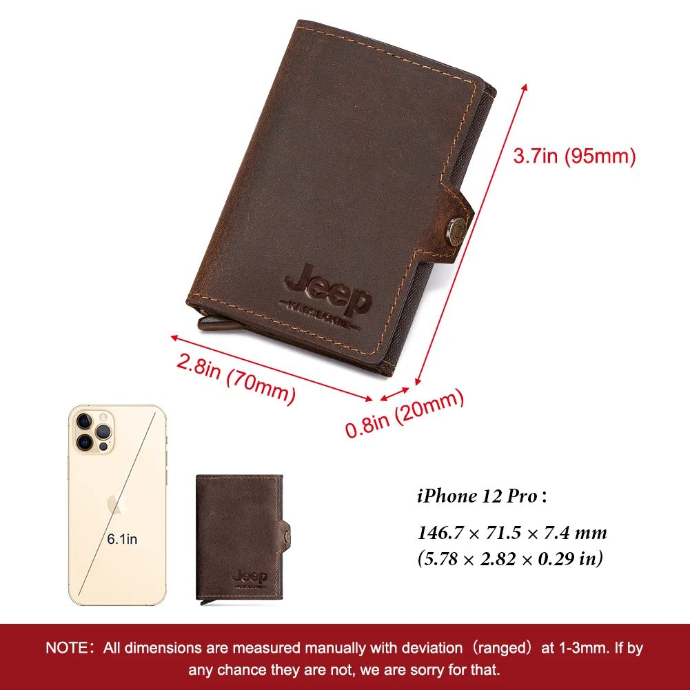 2021 New Rfid Anti-magnetic Card Holders Cow Leather Smart Wallets Men Bussiness Purse Vintage Short Money Bag Free Engraving