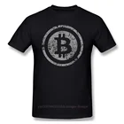 Мужская хлопковая футболка Camiseta, с надписью Bitcoin