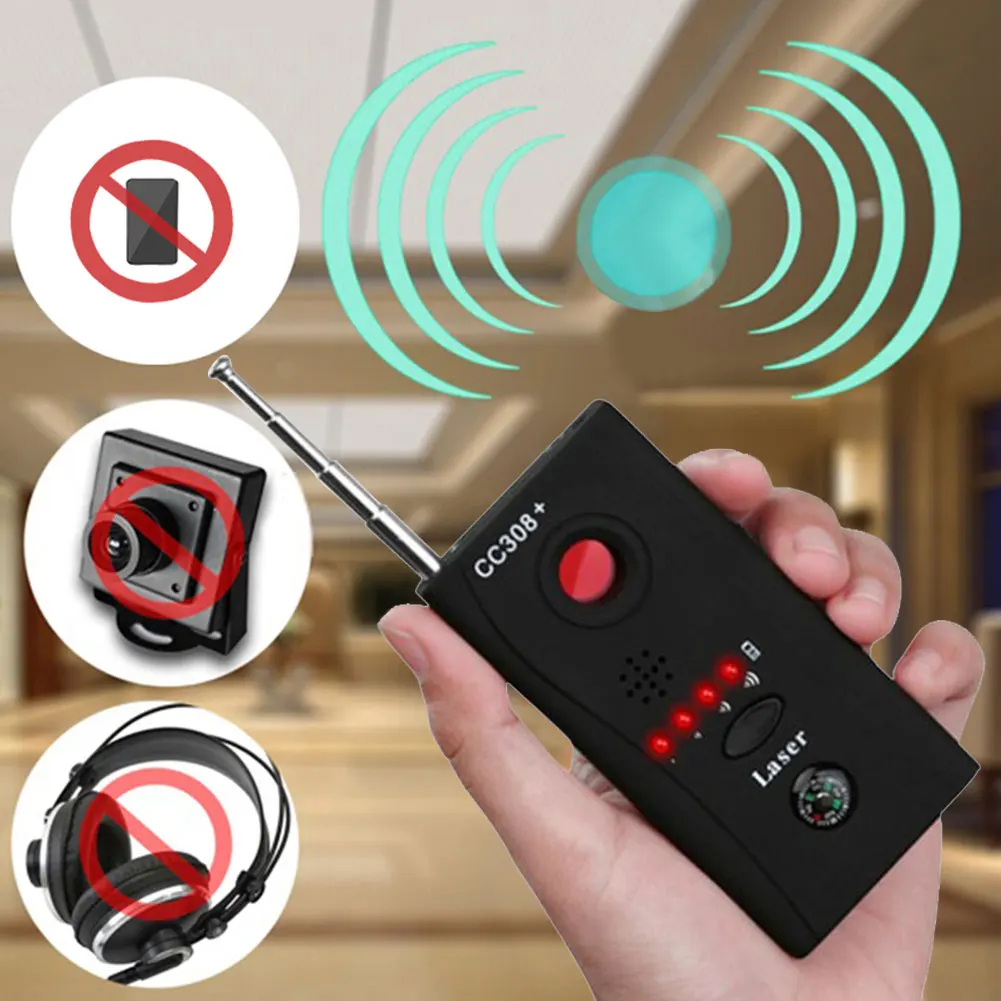 Беспроводной антирадиочастотный датчик сигнала детектор скрытой камеры GSM GPS