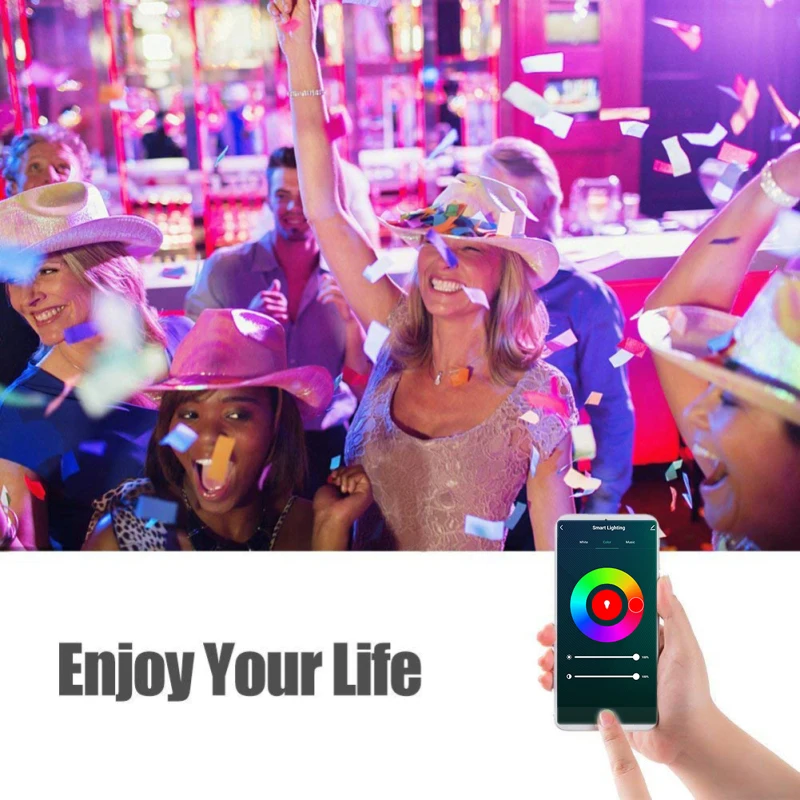 

9W Dimmable RGBW Smart Scenes Lamp LED Wifi Smart Light Bulb E27 Voice Control For Alexa Google Home Smart Home