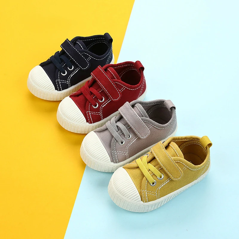 

Children's Canvas Shoes for Boys Toddler Girls Casual Shoes Baby Spring Sneakers Anti-Slippery Soft Sole Kindergarden Canvas