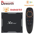 ТВ-приставка X96 MAX Plus с Android 1000, 4 ГБ, 64 ГБ, четырехъядерный Amlogic S905X3, двойной Wi-Fi, BT, H.265, 8K, 24fps, M, поддержка Youtube